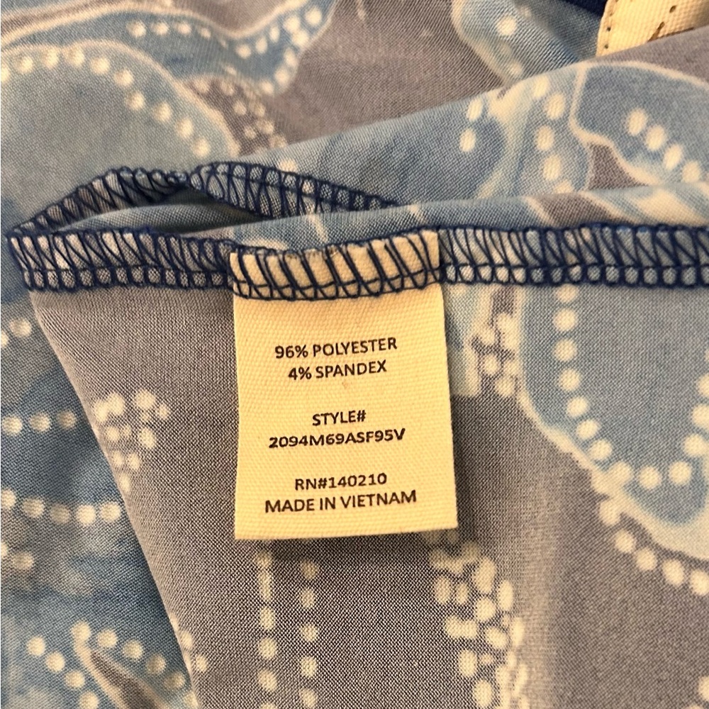 Floral Blue Maxi Dress sleeveless size L - Picture 6 of 7